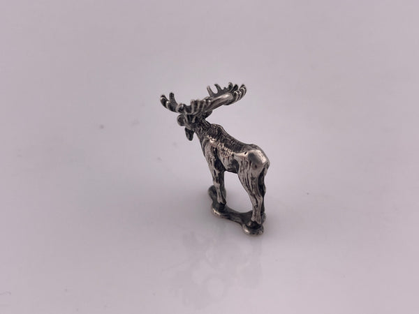 sterling silver small moose charm pendant