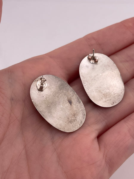 sterling silver artisan abstract stoneless post earrings