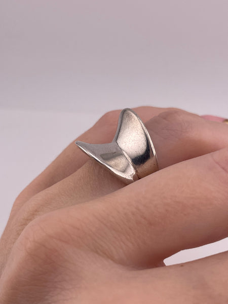 size 7 sterling silver chunky stoneless ring