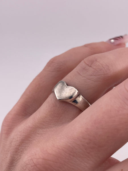 size 7.25 sterling silver heart ring
