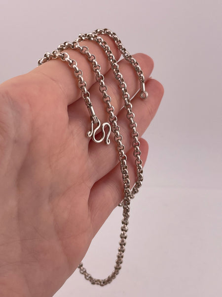 sterling silver 23 1/2" rolo chain necklace