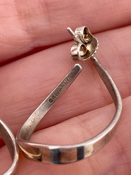 sterling silver Ed Levin stoneless post earrings