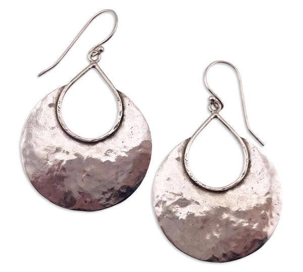 sterling silver Silpada stoneless hammered dangle earrings