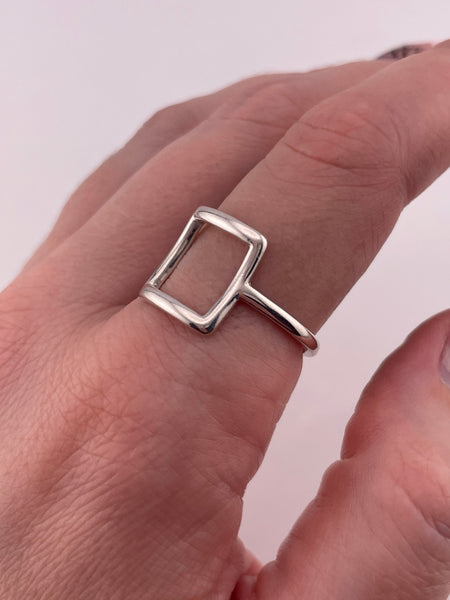 size 9.75 sterling silver Silpada stoneless open square ring