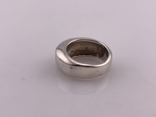 size 6.75 sterling silver chunky heavy stoneless ring