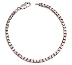 sterling silver 9" 3.74mm box chain link bracelet