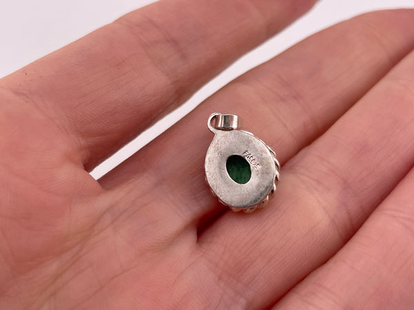 sterling silver small amazonite pendant