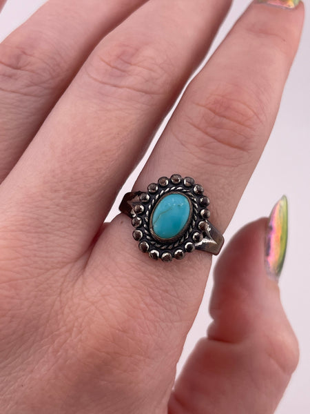 size 7.5 sterling silver Bell Trading Post turquoise ring