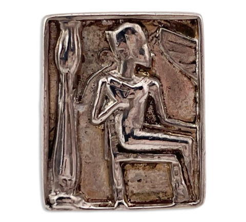 size 6.25 sterling silver Egyptian scene ring