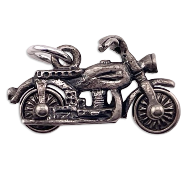 sterling silver motorcycle pendant