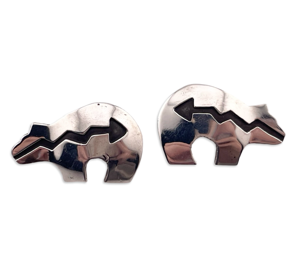 sterling silver spirit of the bear post earrings