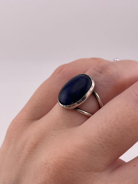 size 6.25 sterling silver sodalite ring