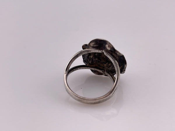 size 6.5 sterling silver rose flower ring