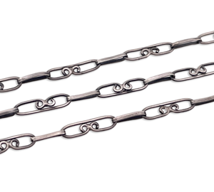 sterling silver 22.5" rustic handmade chain necklace