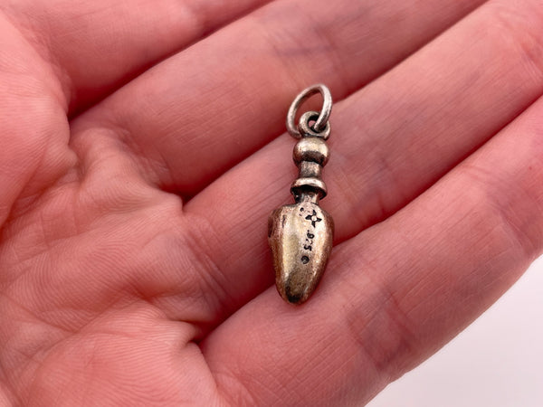 sterling silver small gardening trowel charm pendant