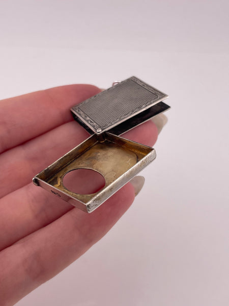 830 silver stamp holder pendant