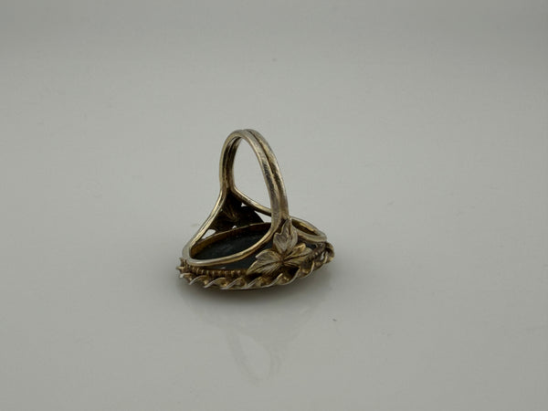 size 6 sterling silver cameo ring
