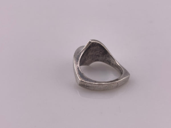 size 6.25 sterling silver stoneless abstract textured ring
