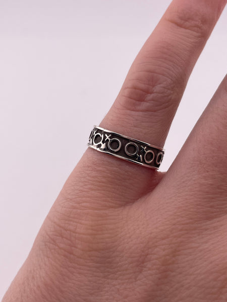 size 6.25 sterling silver Mexican Venus Mars sex symbols band ring