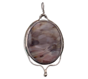 sterling silver agate pendant