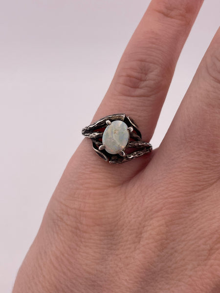 size 5.75 sterling silver opal ring