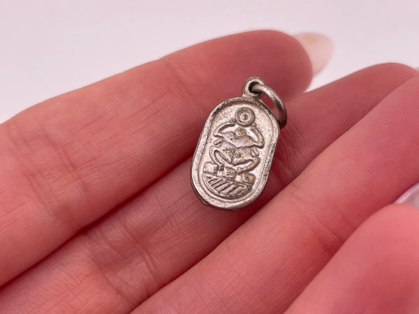 sterling silver scarab pendant