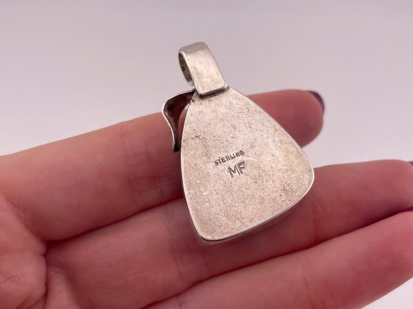 sterling silver charoite pendant