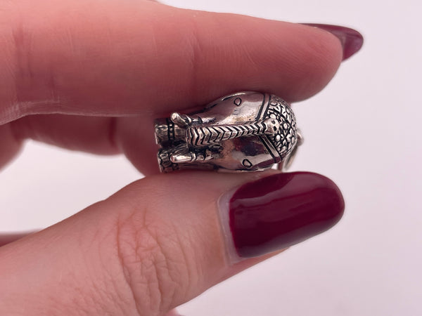 sterling silver 3D elephant pendant