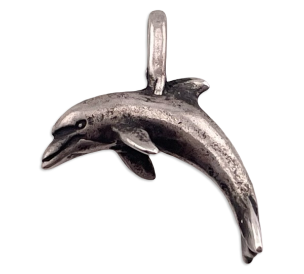 sterling silver dolphin pendant