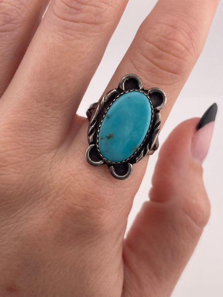size 9.5 sterling silver turquoise ring