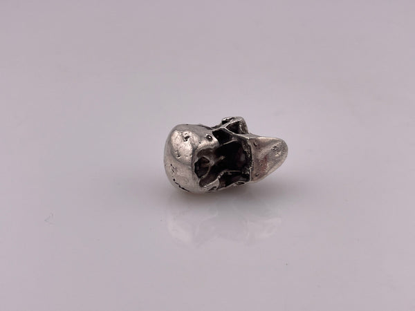 sterling silver solid skull pendant