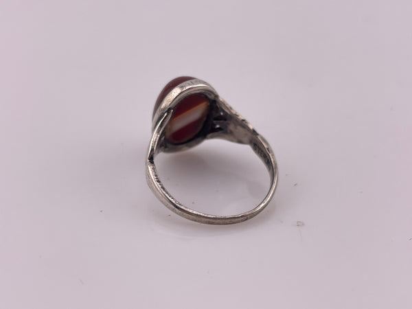 size 7 sterling silver agate ring