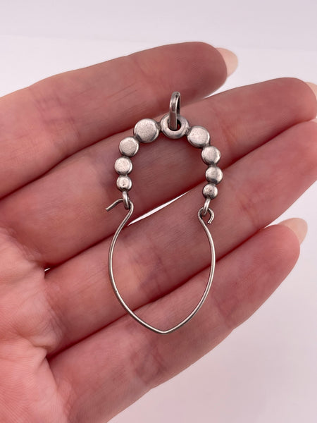 sterling silver charm holder pendant
