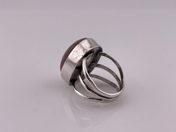 size 5.5 sterling silver rhodocrosite ring