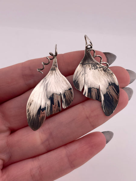 sterling silver stoneless leaf post earrings ***Not Sterling Posts***