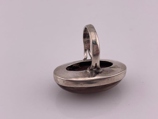 size 6 sterling silver brown agate ring