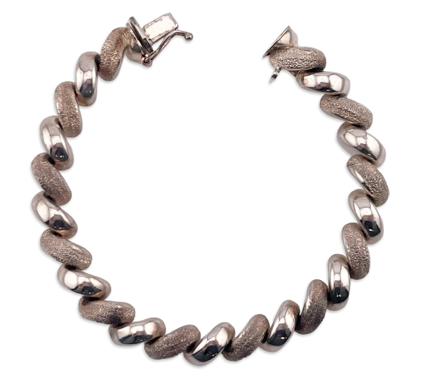 sterling silver 7 1/2" Milor San Marco link bracelet