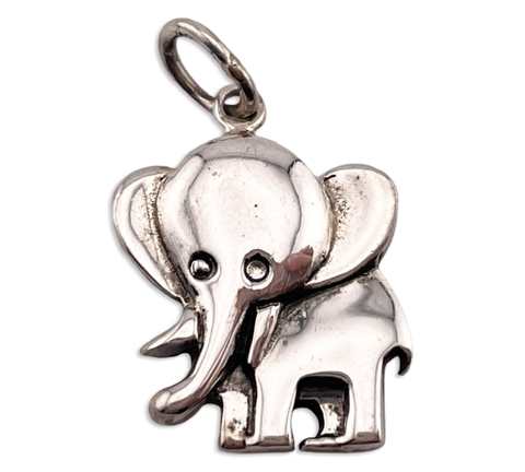 sterling silver elephant pendant