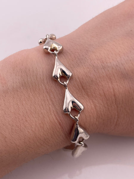 sterling silver Robert Lee Morris RLM Studio heavy stoneless chunky link bracelet