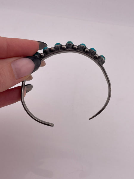 sterling silver turquoise snake eye cuff bracelet