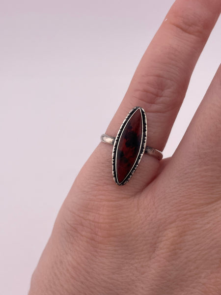 size 6 sterling silver jasper ring