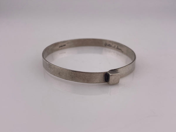sterling silver artisan bangle bracelet