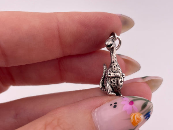 sterling silver dinosaur pendant