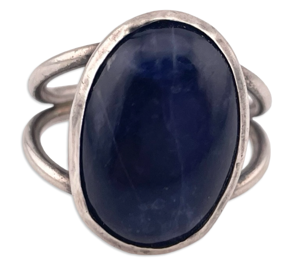 size 6.25 sterling silver sodalite ring