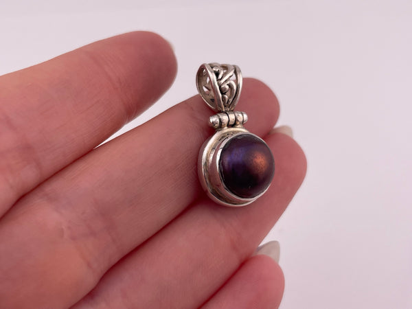 sterling silver pearl pendant