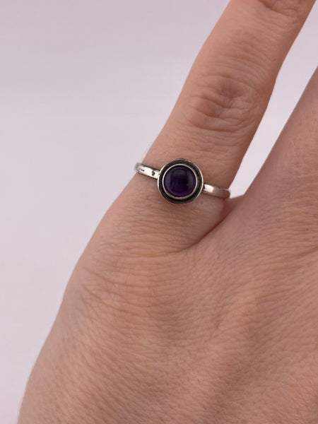 size 5.5 sterling silver amethyst ring
