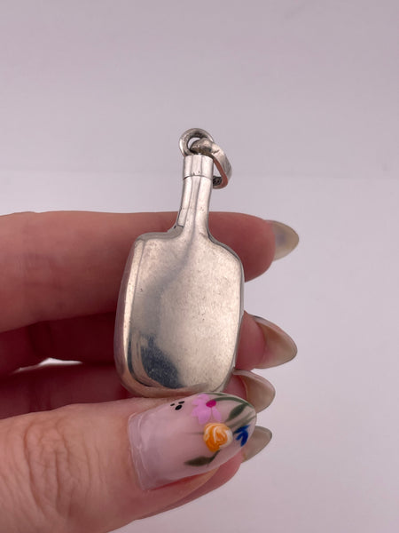 sterling silver Mexican perfume bottle pendant