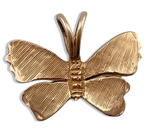 14k gold butterfly pendant
