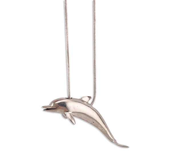 sterling silver 16-1/4" dolphin necklace