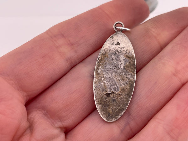 sterling silver Hopi silver overlay pendant